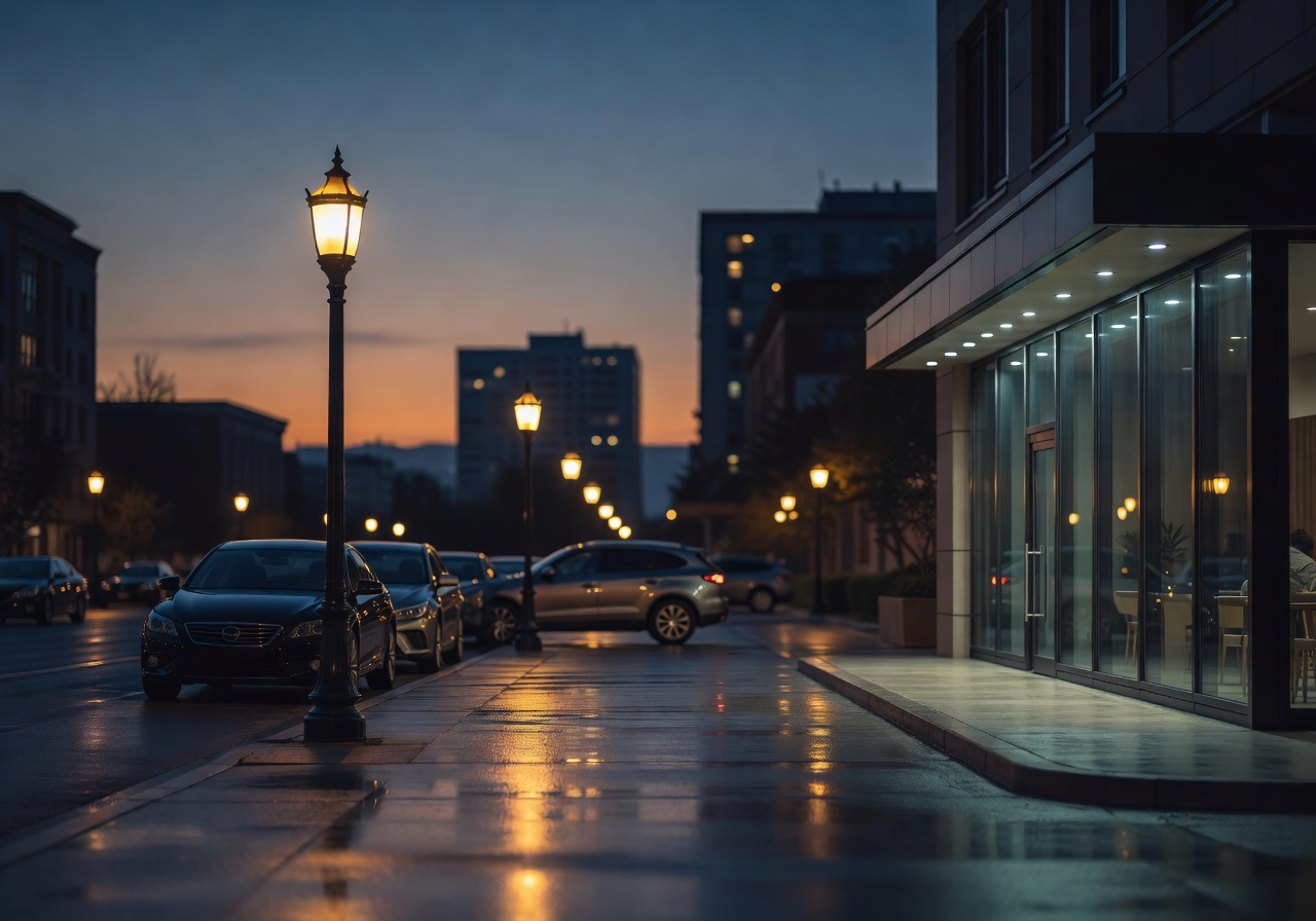 A1 Compact in evening light showing ambient exterior lighting