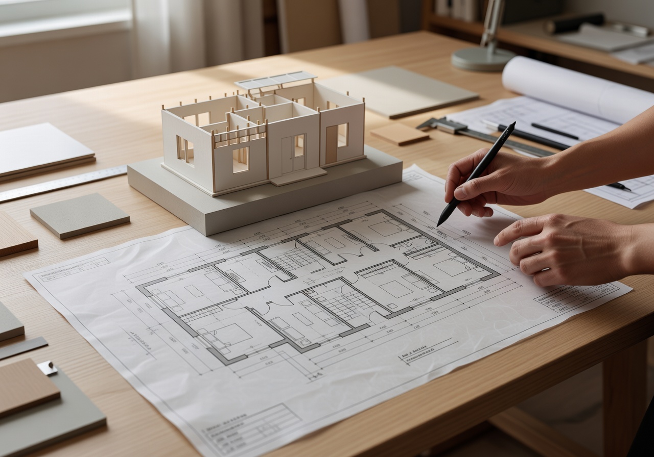 Architectural floor plan and model selection process for modular home