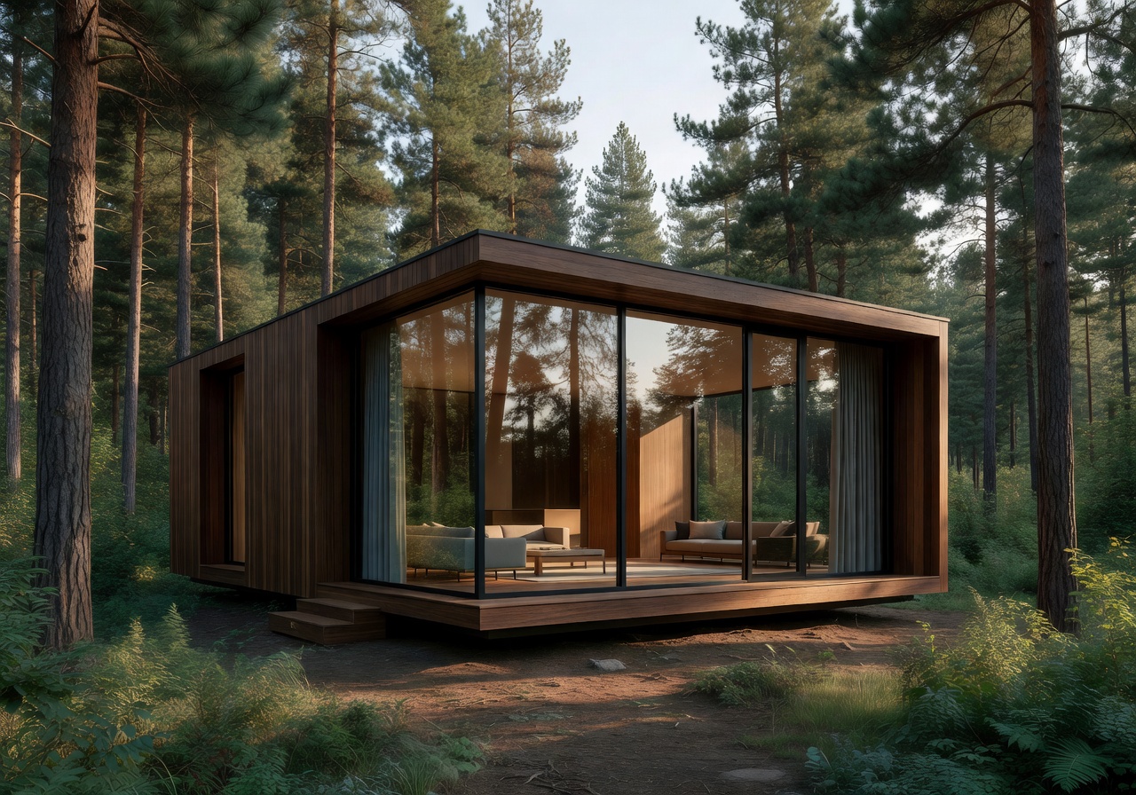 Model C3 Luxury Cabin premium portable home with panoramic windows