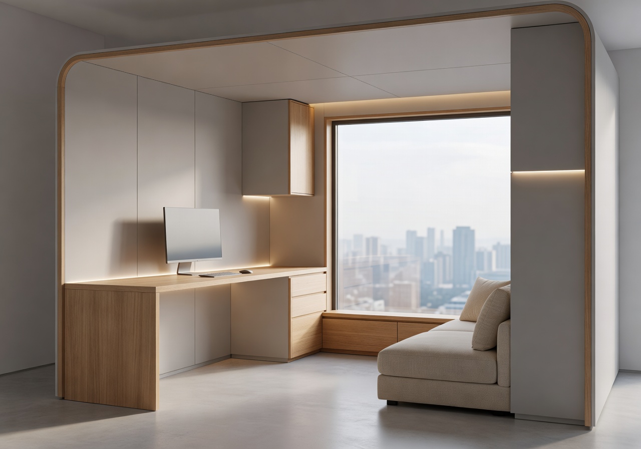 Model D4 Studio Pod compact modern workspace and living unit